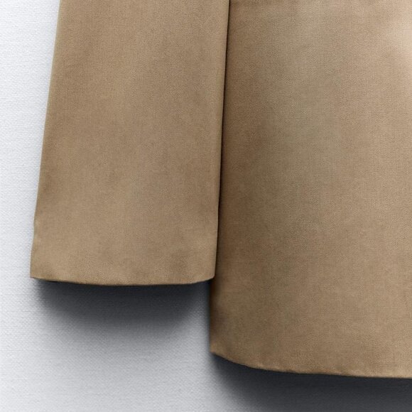 ZARA Topstitched Oversized Blazer In Taupe Brown NWT SZ M - Picture 10 of 10